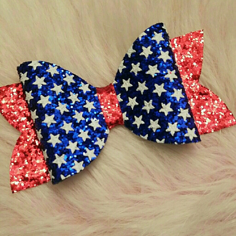 Patriotic hair bow